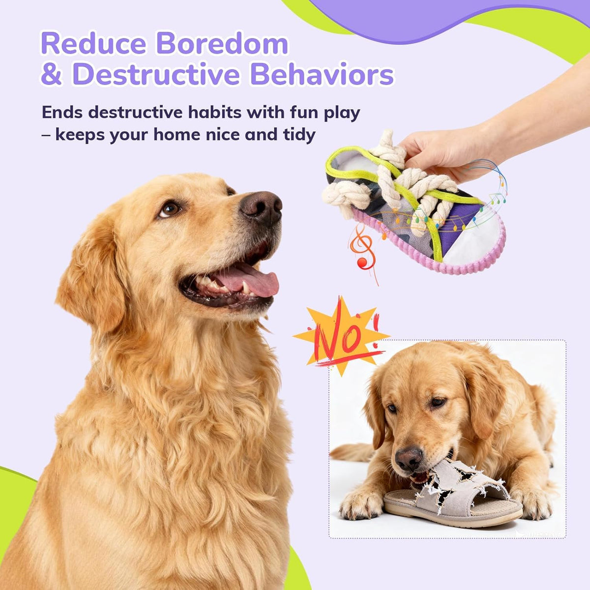 Two-Piece Durable Sneaker Dog Chew Toy