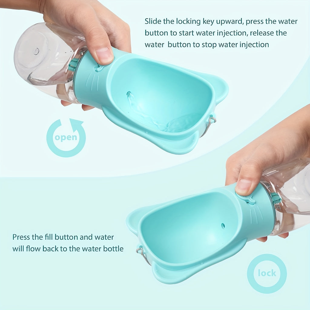 2-in-1 Dog Water Bottle With Food Container
