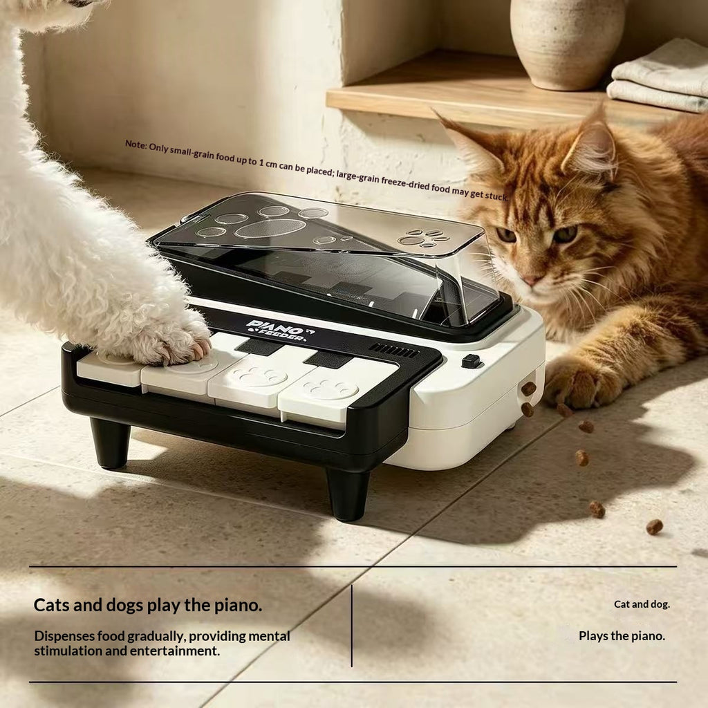 Piano-Style Sound-Making Cat Feeder