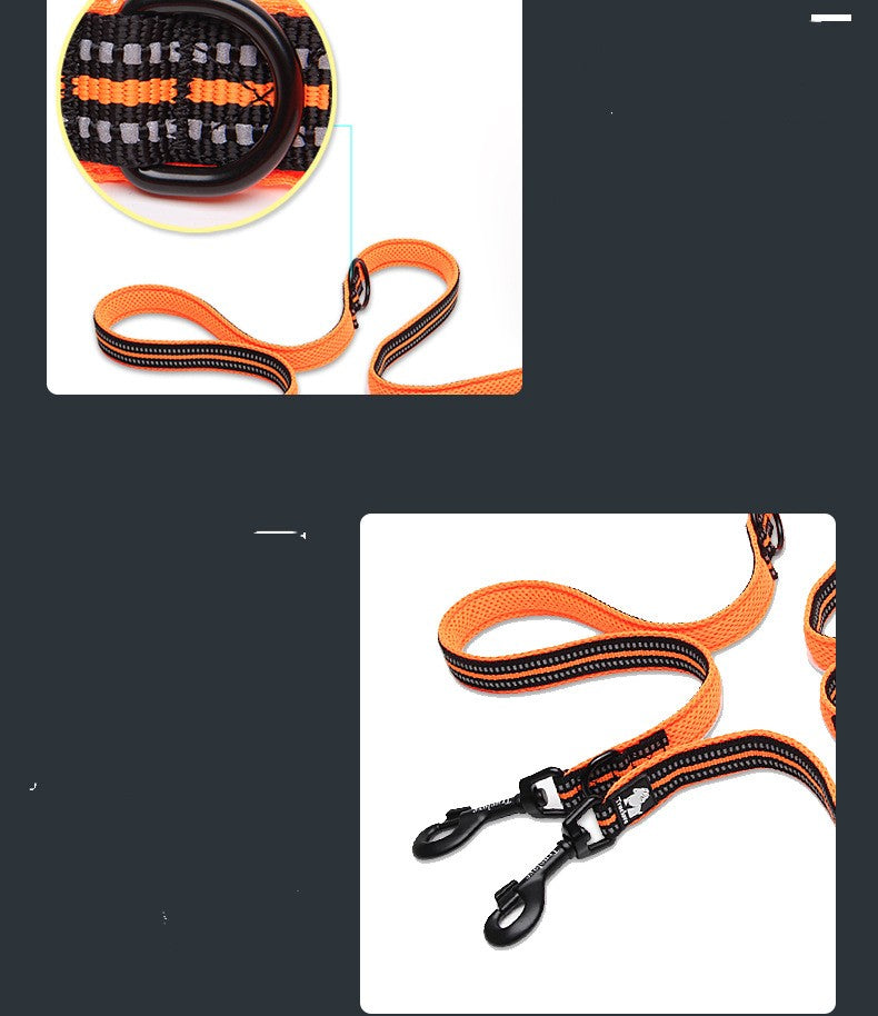 Multi-Functional Pet Dog Traction Rope Double-Ended Outdoor
