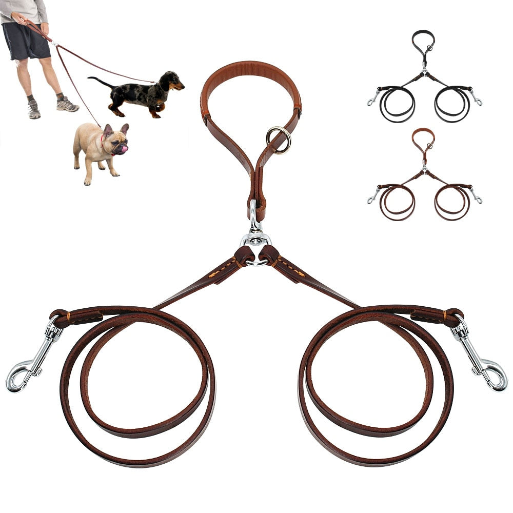 Two-Way Leather Dog Leash
