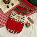 Warm Christmas Cherry Dog Sweater