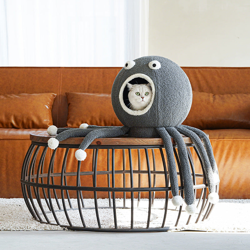 Cartoon Octopus Plush Pet Nest