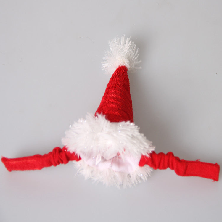 Flannel Strapped Hedgehog Christmas Red Hat