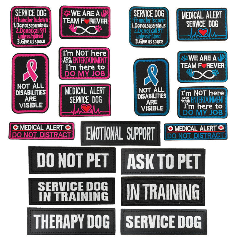 Embroidered Hook And Loop Dog Patch