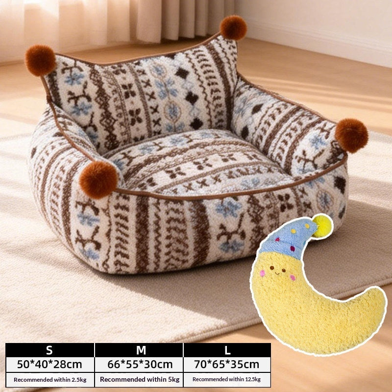 Detachable And Washable Pet Sofa Bed, Warm Winter Nest