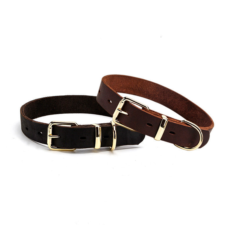 Pet Fashion Casual Pure Cowhide Collar
