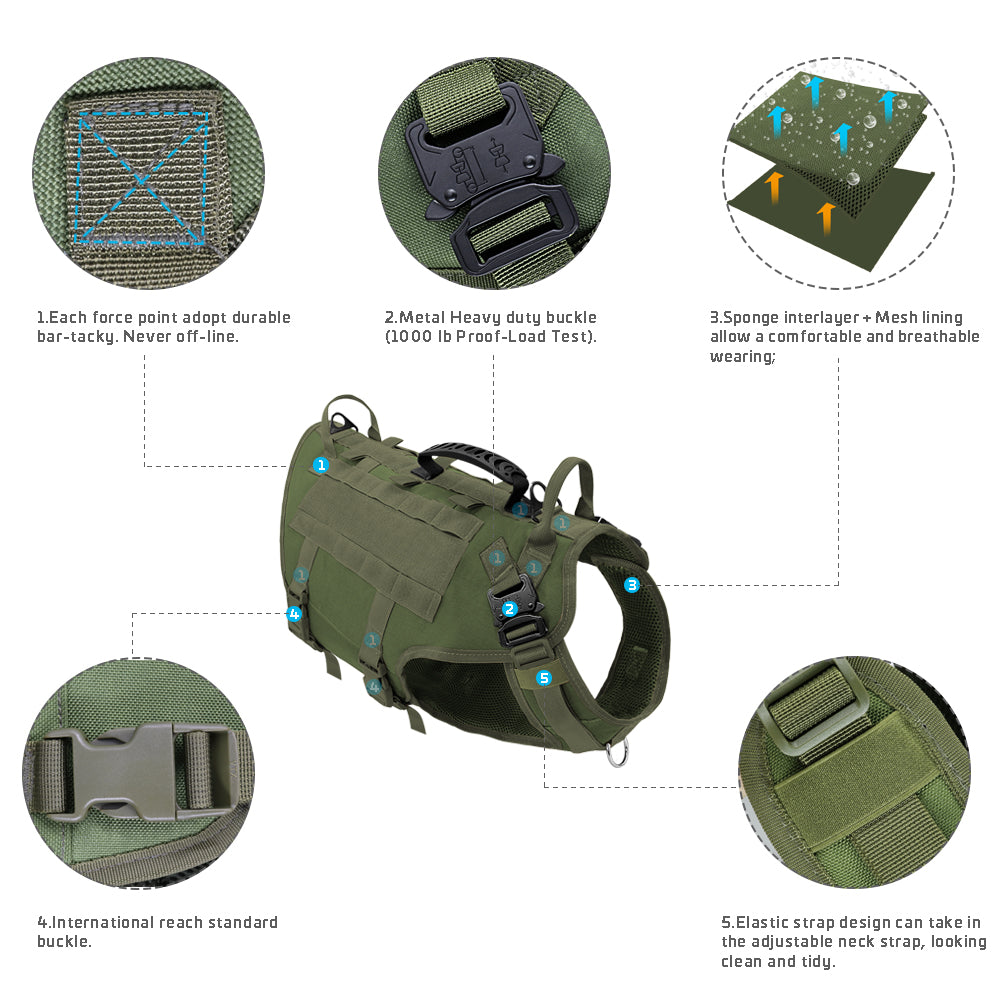 Nylon Dog Outdoor Tactical Vest