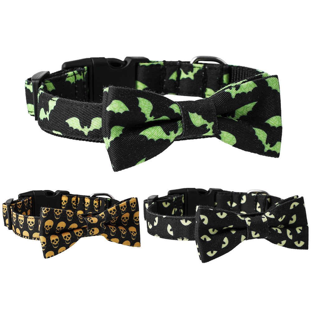 Skull Bat Ghost Eye Dog Collar