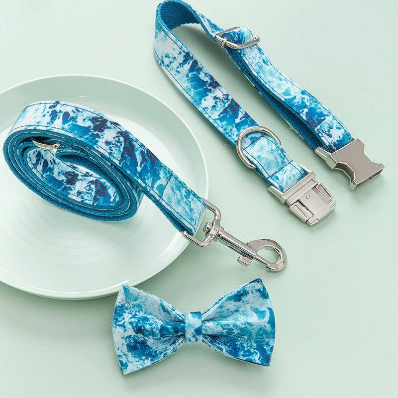 Custom Lettering Dog Collar Print Personality Suit
