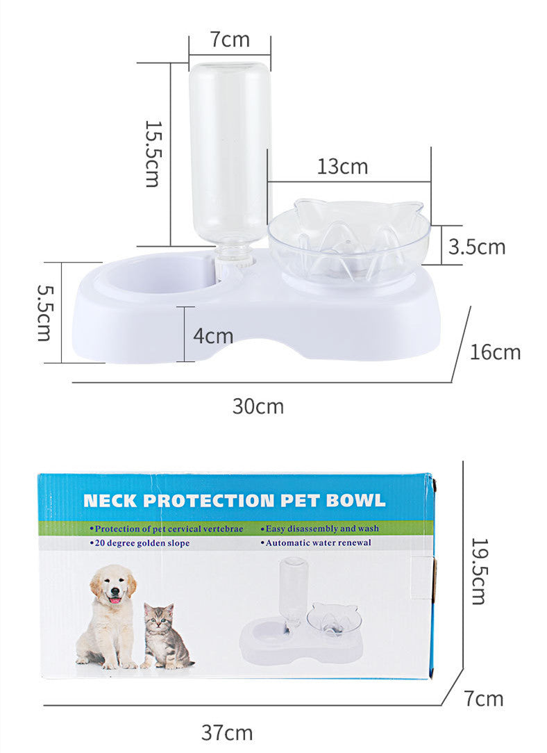 Transparent Cat Feeding and Drinking Bowl