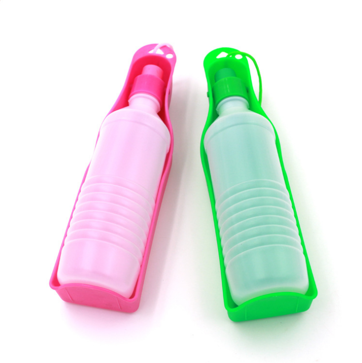 Dog Water Bottle Feeder With Bowl Plastic Portable Water Bottle Pets Outdoor Travel Pet Drinking Water Feeder 40Fb18