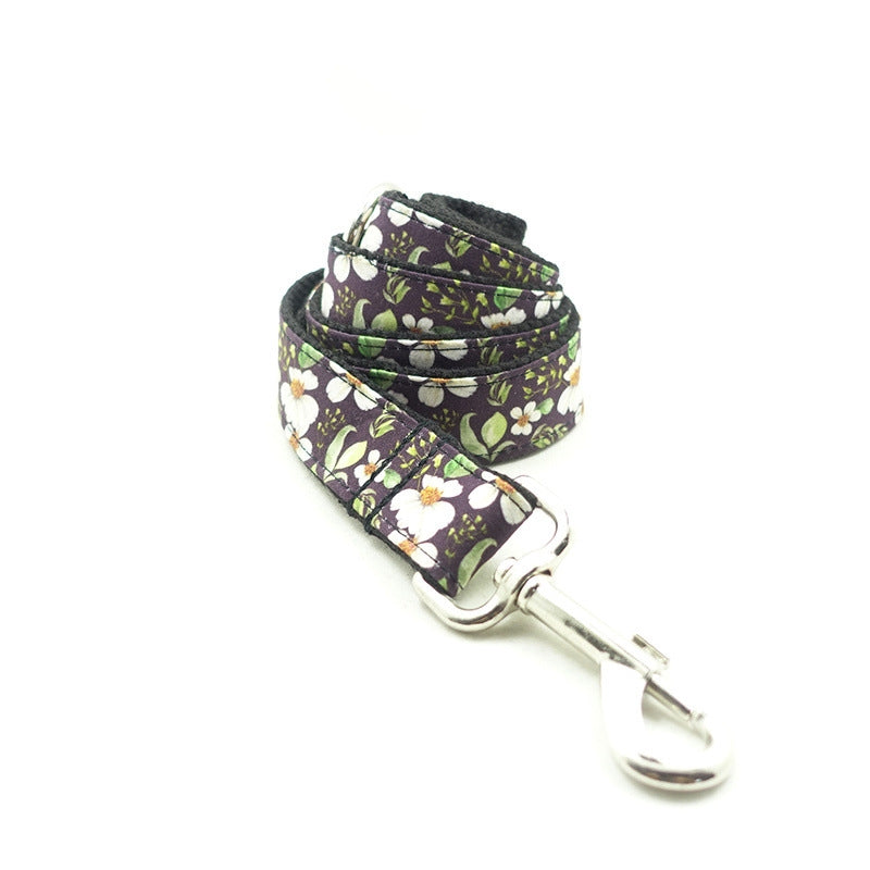 Black Chrysanthemum Webbing Traction Belt