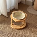Tip-Resistant Ceramic Elevated Pet Bowl with Stand