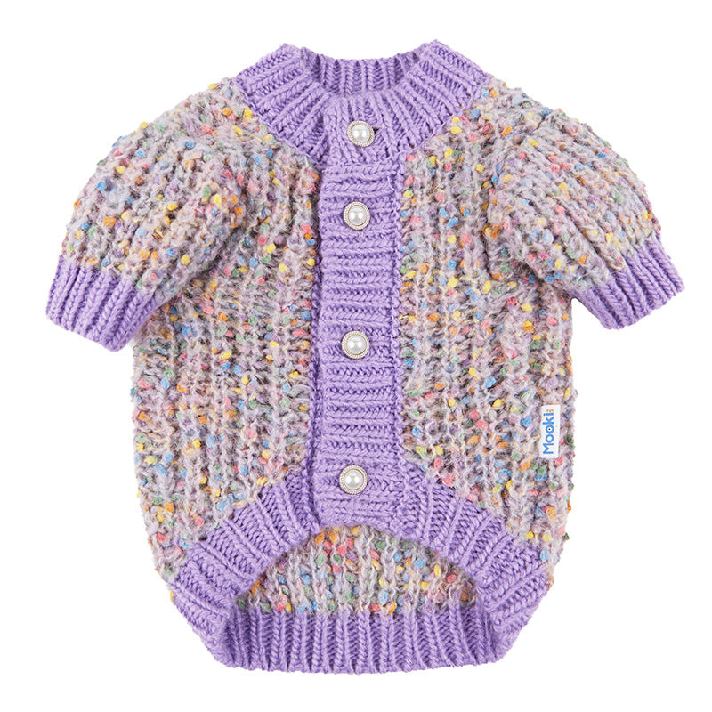 Soft Dog Cardigan Sweater