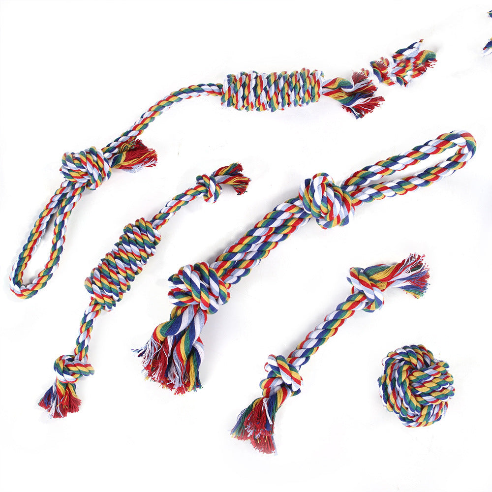 Dog Bite-Resistant Cleansing Cotton Rope Knot Set