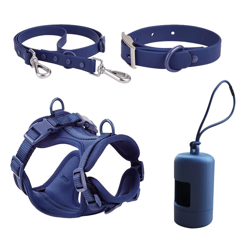 Double Layer Pet Chest Strap Set With Pvc Traction Rope