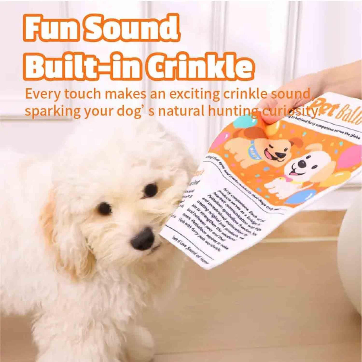 2-Pack Newspaper Crinkle Dog Toy