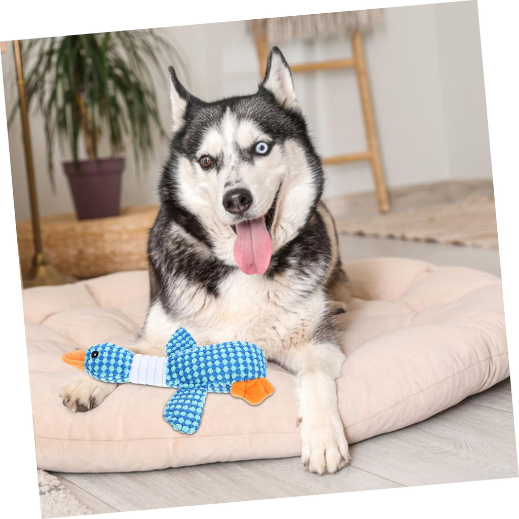 Squeaky Plush Goose Dog Chewing Toy