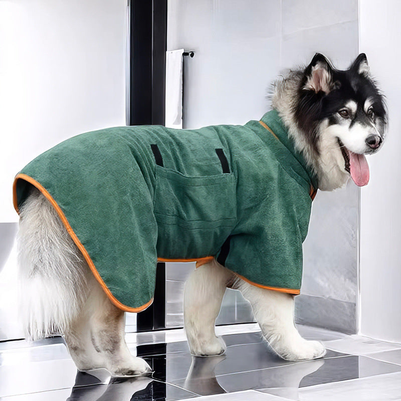 Quick-Drying Microfiber Dog Bathrobe Towel