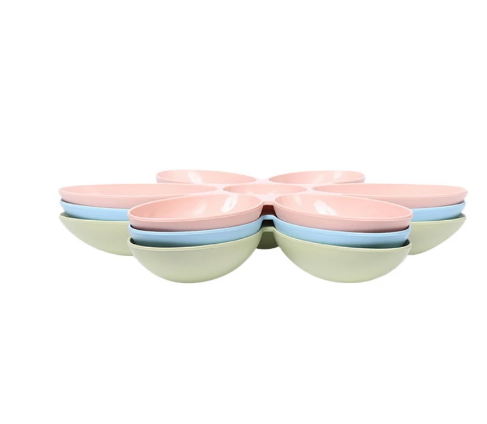 Multi-Meal Food Flower Rice Bowl Shallow Mouth