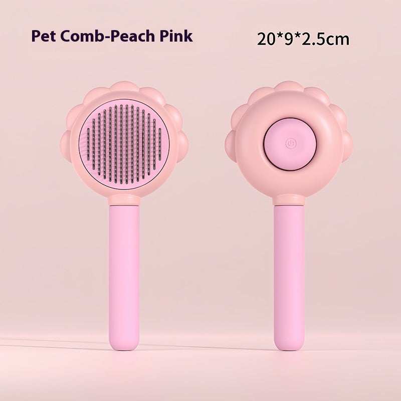 Self-Cleaning Dog Grooming Brush with Spray