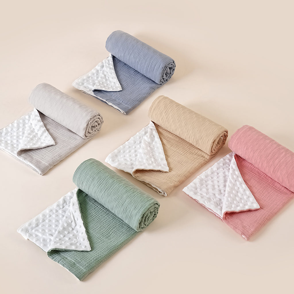 Crinkle Fabric Bean Bag Baby Swaddle Blanket