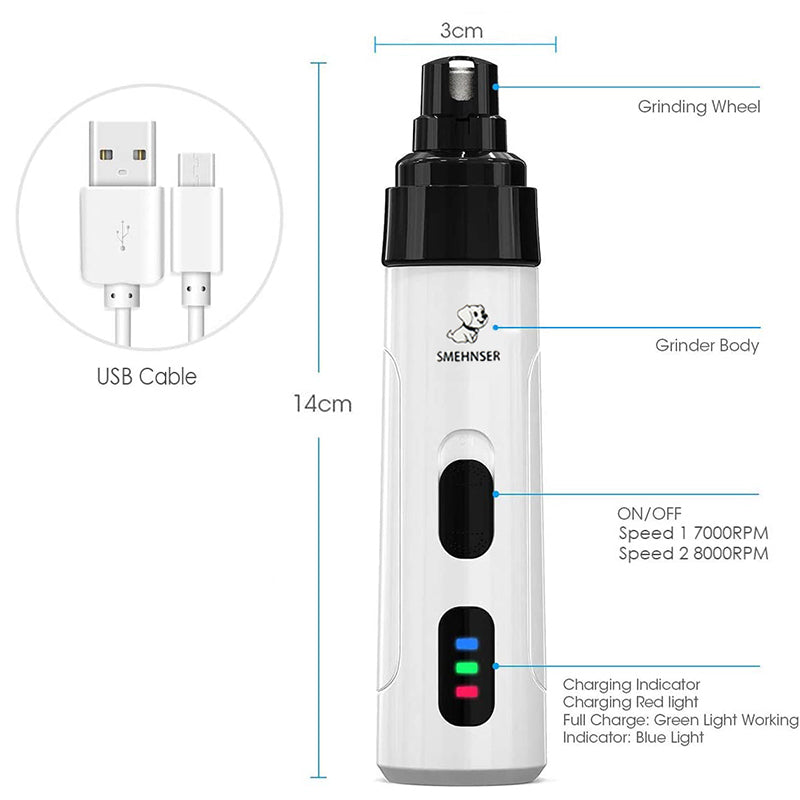 Pet Nail Polisher Electric Manicure Usb Cleaning Supplies
