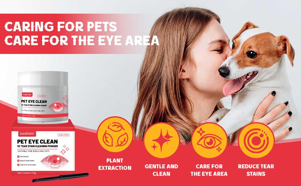 Pet Tear Stain Removal Powder - Natural And Gentle Formula, Eye And Fur Care, Tear Stain Removal And Brightening, An Essential Product For P