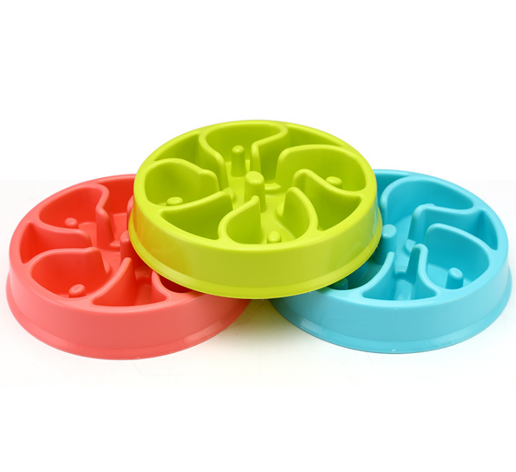 Anti-Choke Plastic Dog Bowl