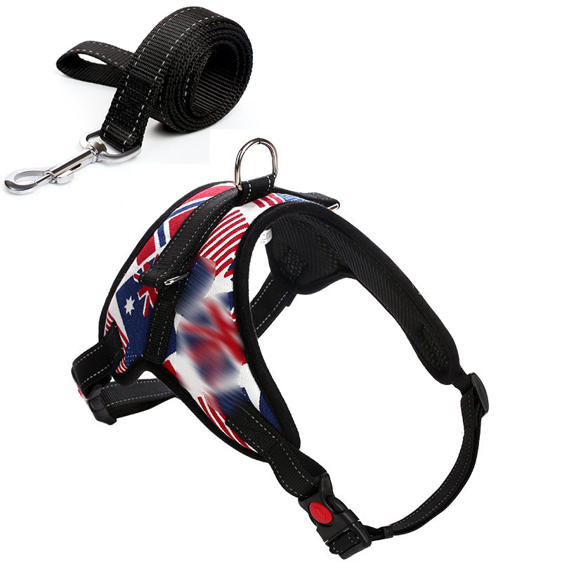 Camouflage Dog Harness And Leash