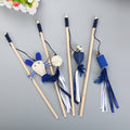 Wooden Pole Feather Pet Toy