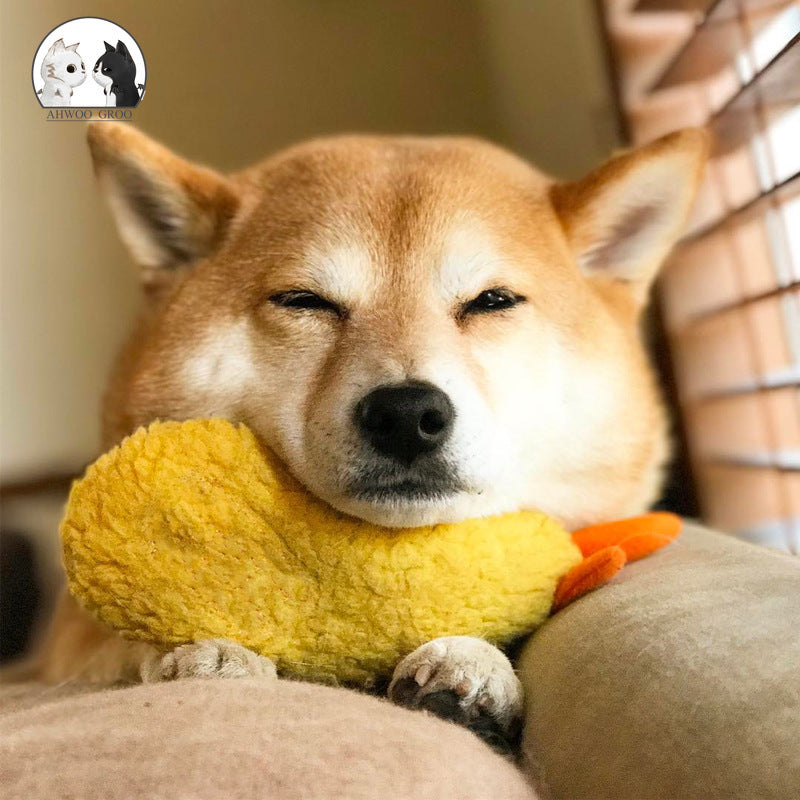 Fried Shrimp Tempura Plush Squeaky Dog Toy