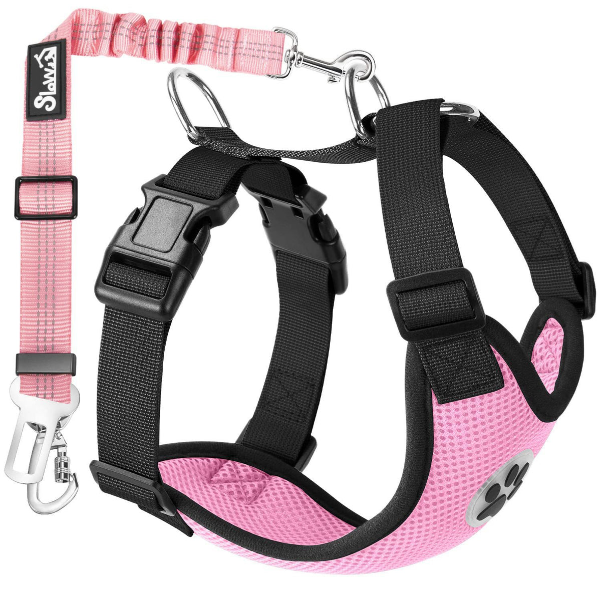 Reflective Dog Leash and Vest Chest Strap