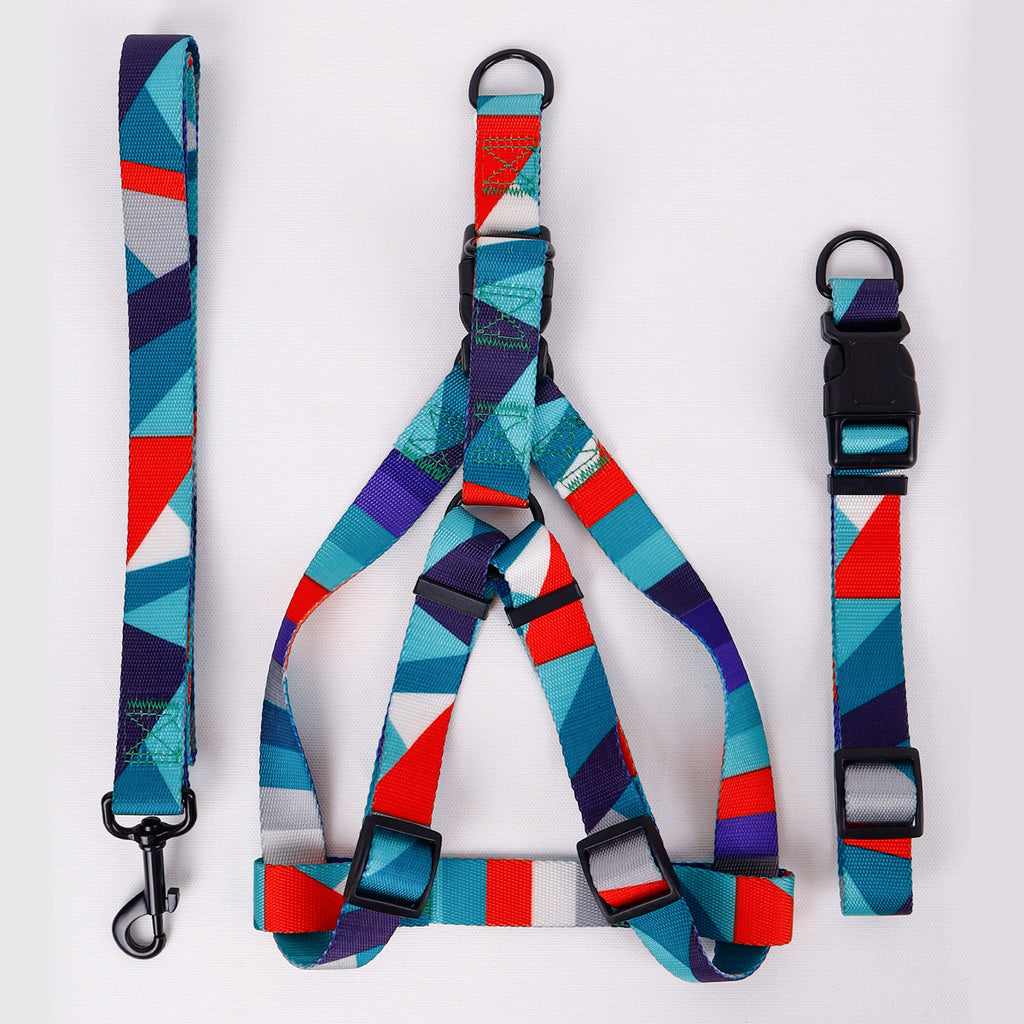 Hand-Holding Rope Dog Leash Collar Set