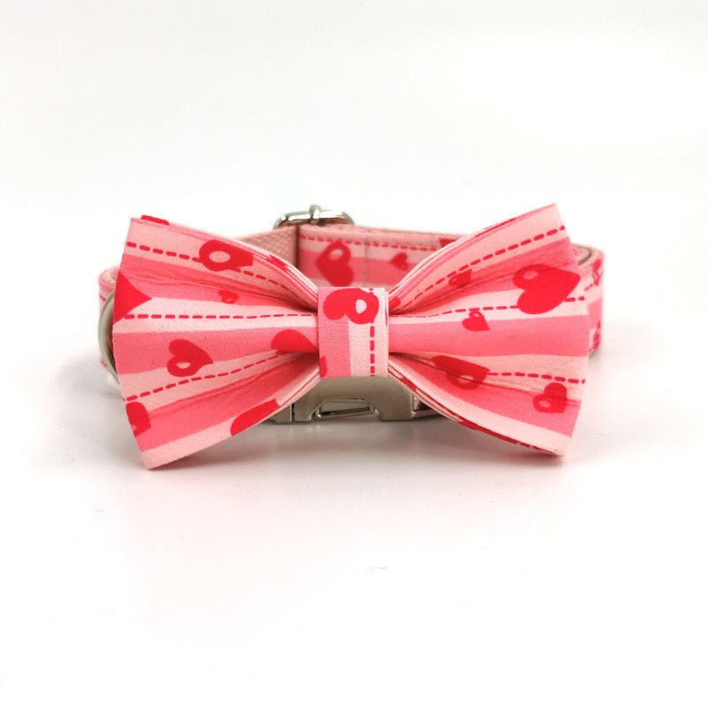 Ins Style Sweetheart Pet Print Collar Set