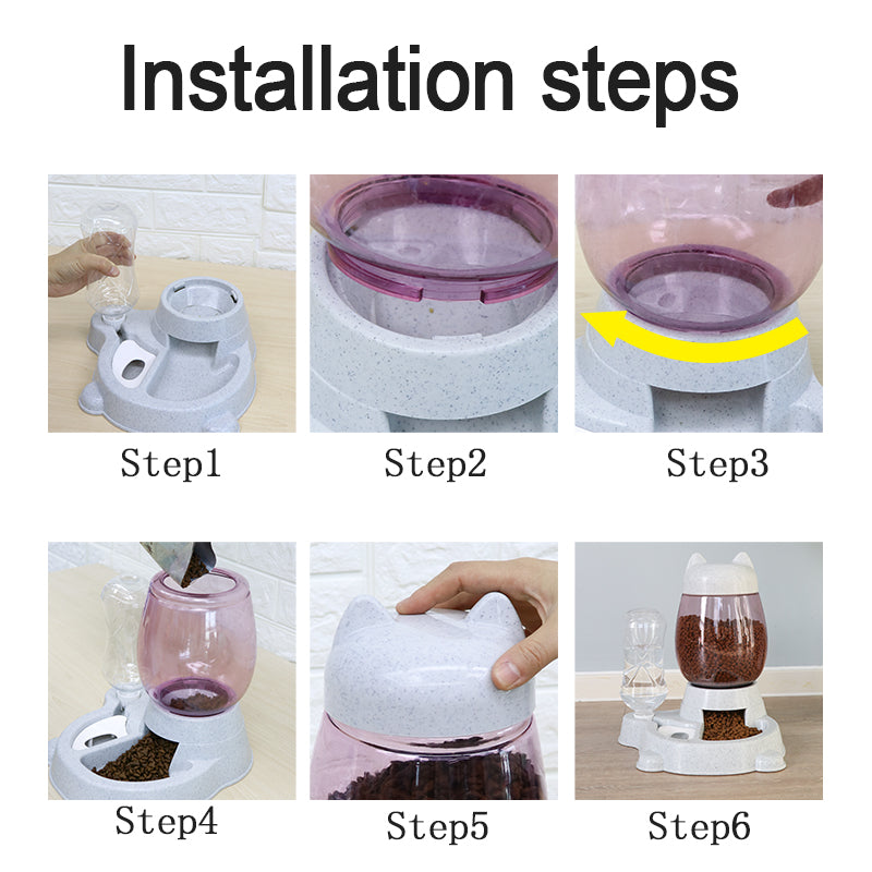 Automatic Pet Feeder Drinking Fountain