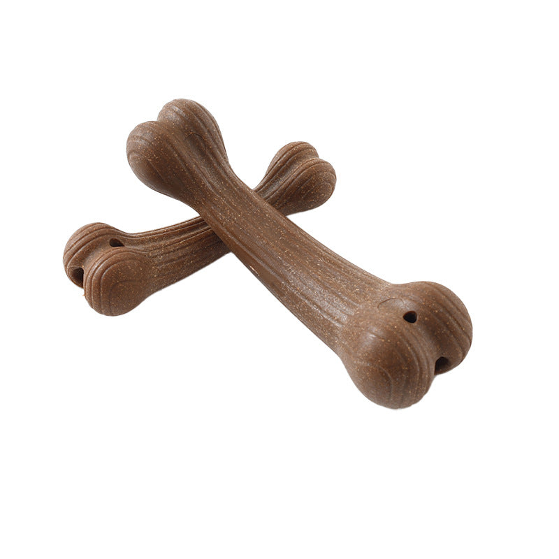 Pet Chew Toy Bone-Shaped Made Of Bamboo Helps Grind Teeth Strengthens Teeth And Is Highly Durable