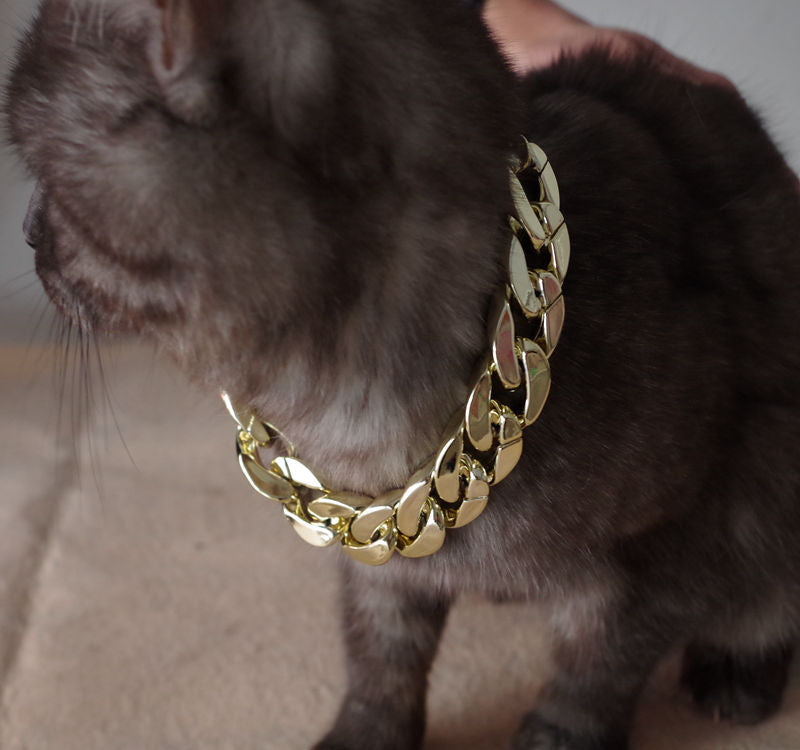 Pet Dog Jewelry Gold-Plated Necklace