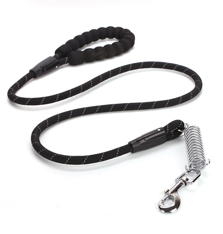 Dog Leash Eva Nylon Reflective Spring Anti- Wash Leash Strong Durable Round Rope Pet Outdoor Products