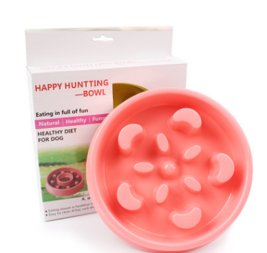 Anti-Choke Plastic Dog Bowl