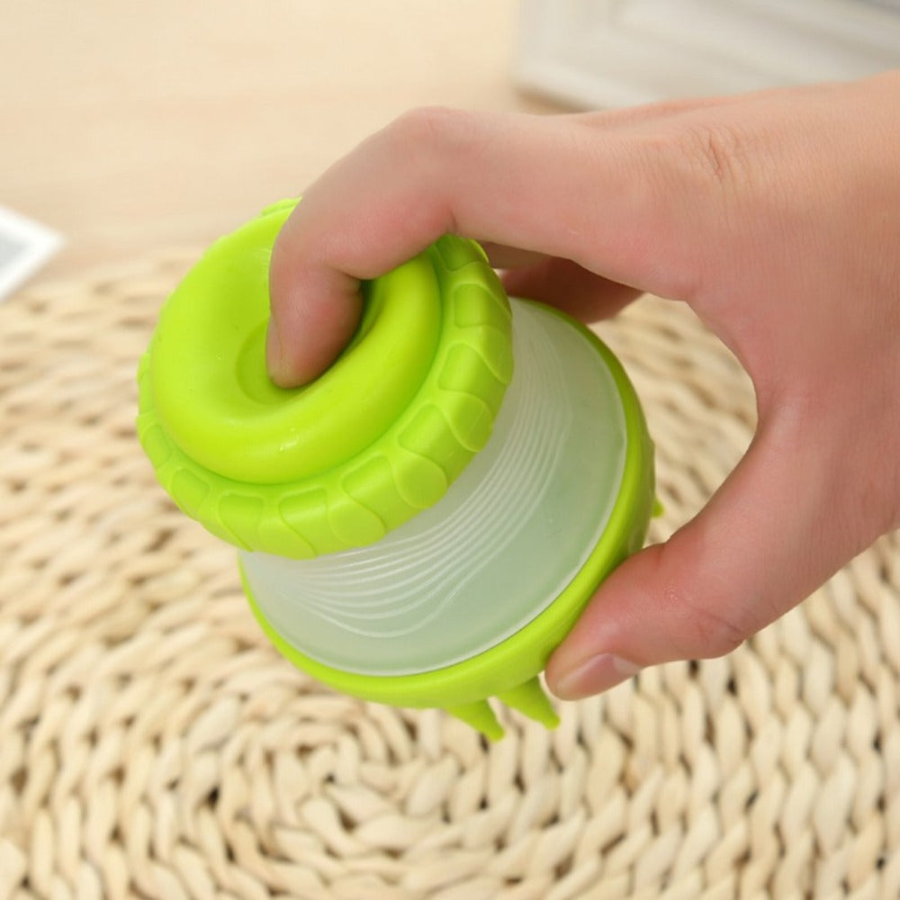 Silicone Dog Washing Brush with Shampoo Reservoir