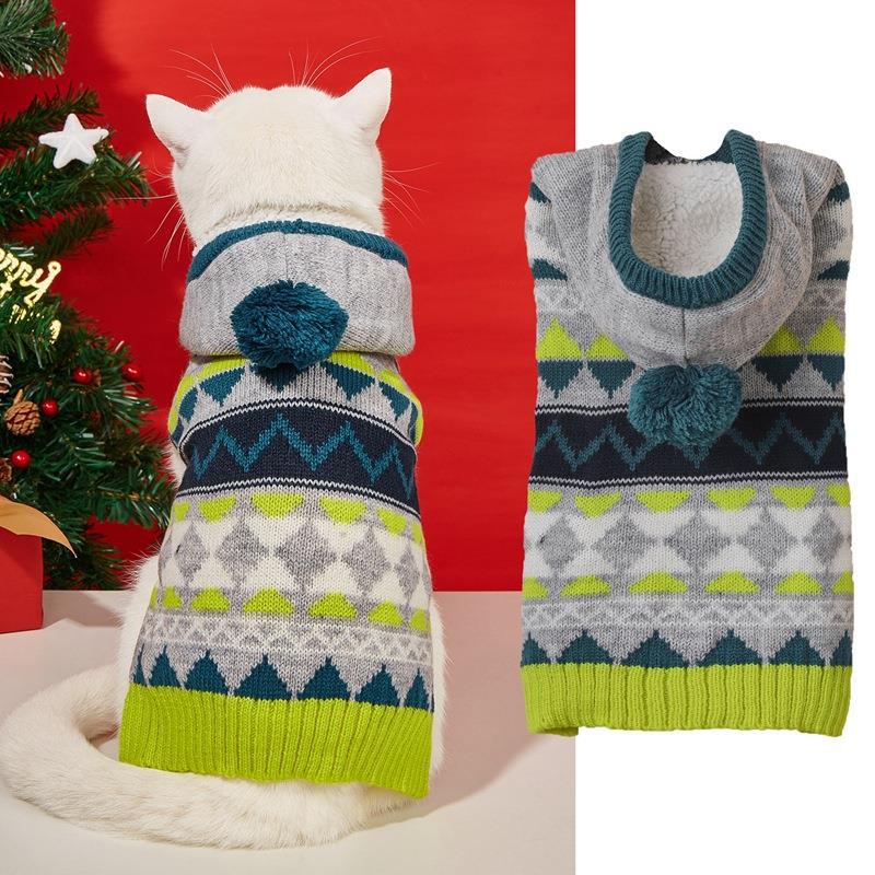 Classic Diamond Pattern Pet Sweater