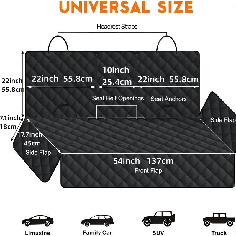 Rear Mat Anti-Dirty Waterproof Dog Car Mat Dual-Use Car Back Seat Pet Pad