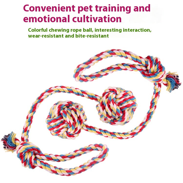Pet Bite Rope Hand Pull Drag Ball Of Cotton Rope Toy