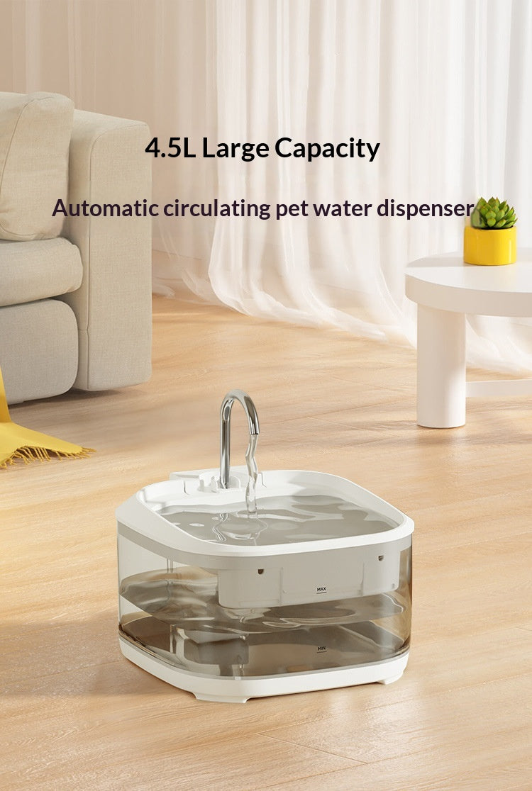 Large Transparent Automatic Filtered Pet Fountain
