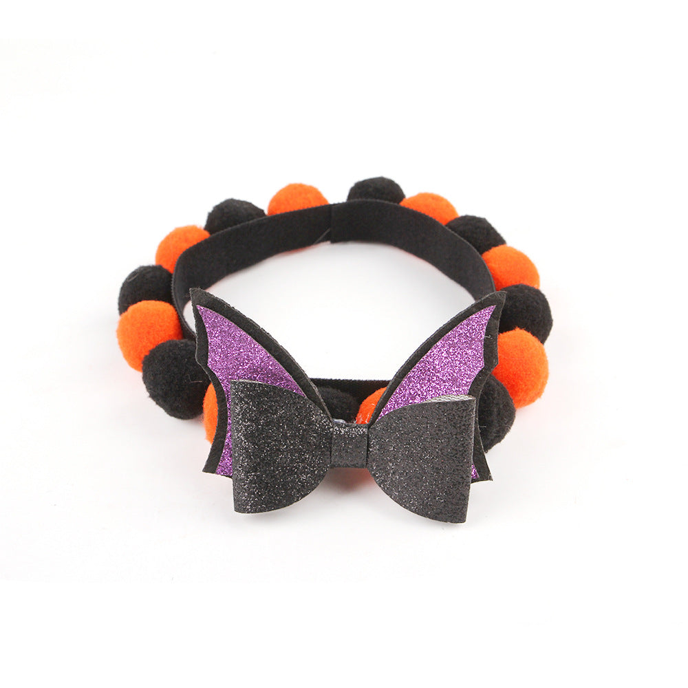 Halloween Pet Fur Ball Collar