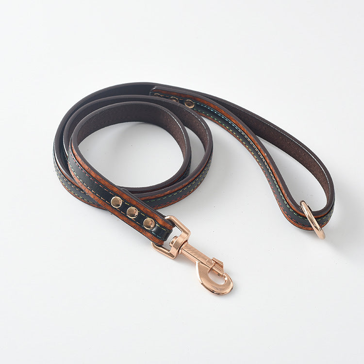 Simple PU Dog Leash And Collar