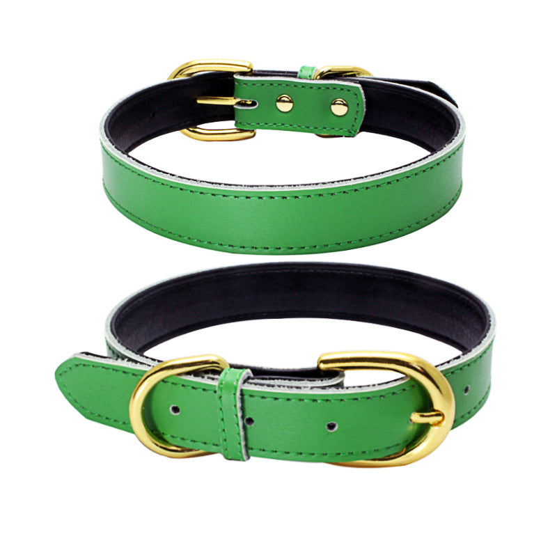 Cowhide Leather Pet Collar