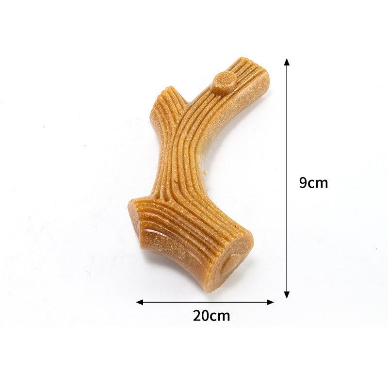 Wood-Plastic Antler Chew Stickdurable Pet Toy For Small Medium And Large Dogs